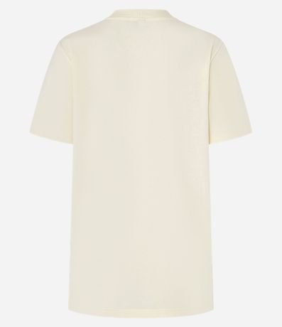 Remera Alargada en Algodón con Estampa Paisley y Lettering 6