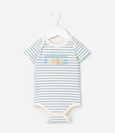 Body Infantil con Lettering Xodózinho da Família - Talle RN a 18 meses 2