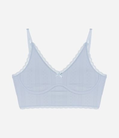 Soutien Top Seamless Texturizado con Encaje y Costura Abajo del Busto 5