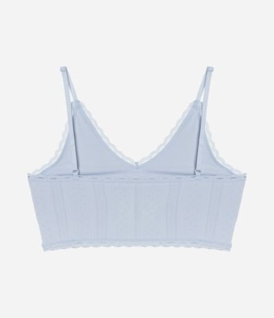 Soutien Top Seamless Texturizado con Encaje y Costura Abajo del Busto 6