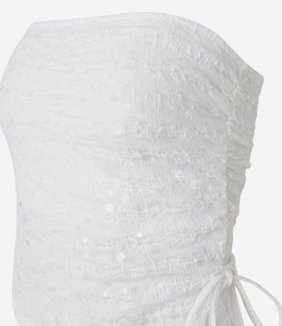 Top sin breteles en Lentejuela con Colissê Lateral y bajo Assimétrica 7