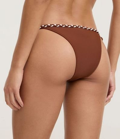 Bikini Bombacha Lazo en Microfibra con Trenzado Bicolor 8