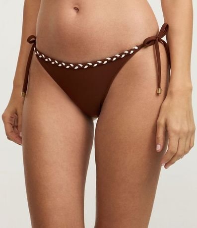 Bikini Bombacha Lazo en Microfibra con Trenzado Bicolor 2
