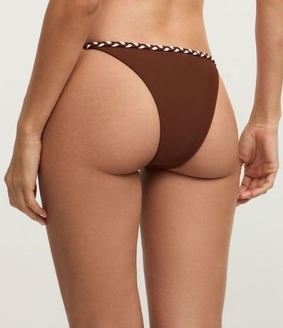 Bikini Bombacha Lazo en Microfibra con Trenzado Bicolor 4