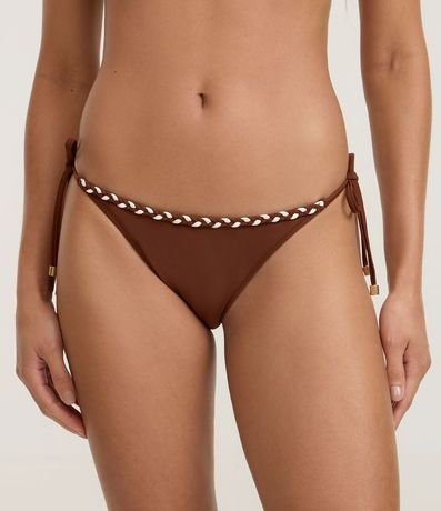 Bikini Bombacha Lazo en Microfibra con Trenzado Bicolor 6