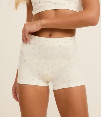 Bombacha Boyshort Seamless Texturizada con Estampa Floral 2