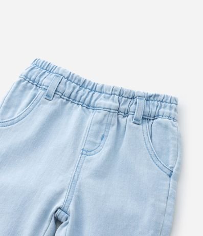 Pantalón Infantil Clochard en Jeans con Cinturón Estampado - Talle 3 a 18 Meses 6