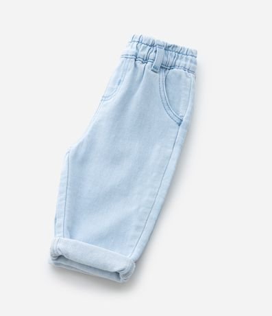 Pantalón Infantil Clochard en Jeans con Cinturón Estampado - Talle 3 a 18 Meses 8