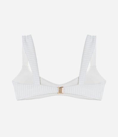 Bikini Top Remera en Microfibra Texturizada y Breteles Gruesos 6