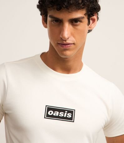 Remera Muscle en Algodón con Estampa Lettering Oasis 3