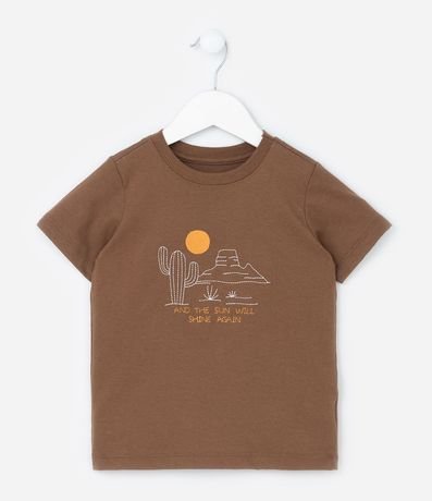 Remera Infantil con Bordado Pespuntado Paisaje - Talle 1 a 6 años 2