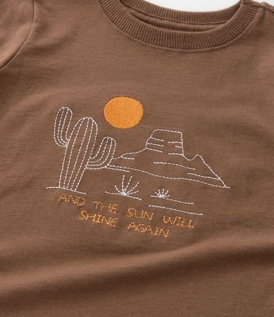 Remera Infantil con Bordado Pespuntado Paisaje - Talle 1 a 6 años 5