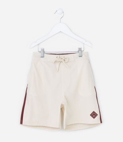 Bermuda Infantil en Poliamida con Raya Lateral - Talle 5 a 14 años