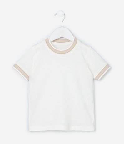 Remera Infantil Texturizada con Viés Contrastantes - Talle 1 a 6 años