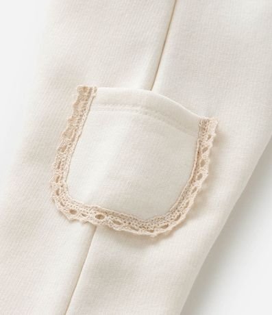 Pantalón Infantil en Algodón Calentito con Bolsillo Lateral Encaje - Talle 0 a 18 meses 6