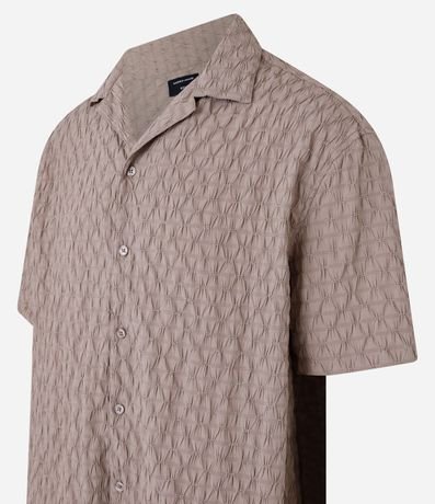 Camisa Boxy en Tricolina con Textura Geométrica 7