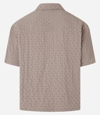 Camisa Boxy en Tricolina con Textura Geométrica 8