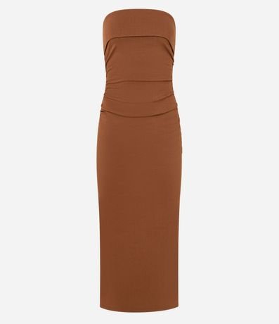 Vestido New Midi en Bengalina con Canesú Dobrada y Fenda 5