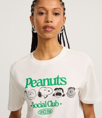 Remera Alargada en Algodón con Estampa Frente y Espalda Peanuts 3