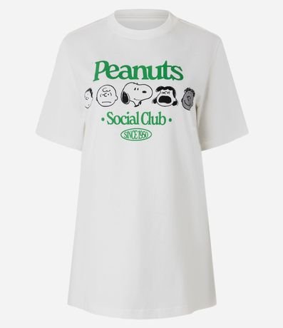 Remera Alargada en Algodón con Estampa Frente y Espalda Peanuts 5