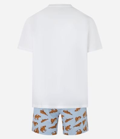 Pijama Corto Comfort en Algodón con Estampa de Carpincho 2