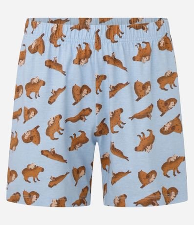Pijama Corto Comfort en Algodón con Estampa de Carpincho 3