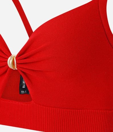 Blusa Super Cropped en Punto con Adornos en el Busto 7