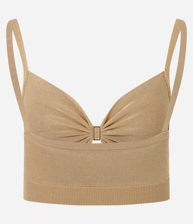 Blusa Super Cropped en Punto con Adornos en el Busto 6