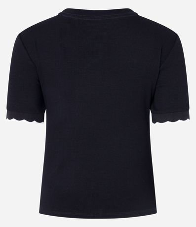 Blusa en Rib con Botones y Detalle en las Mangas 7