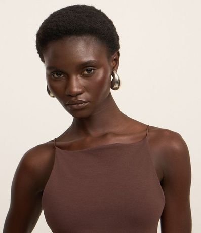 Vestido Midi con Breteles Finos y Fenda 3