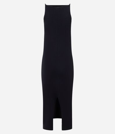 Vestido Midi con Breteles Finos y Fenda 6