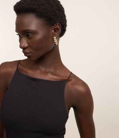 Vestido Midi con Breteles Finos y Fenda 2