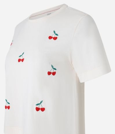 Remera en Algodón con Bordados de Cereza 5