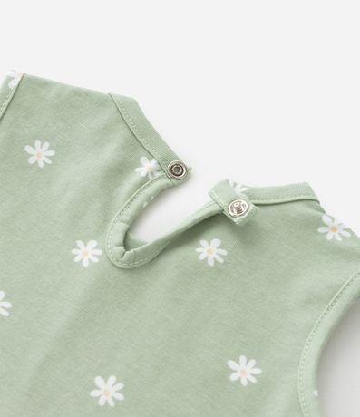 Conjunto Infantil en Malla con Moña y Estampa de Flores - Talle 0 a 18 meses 9