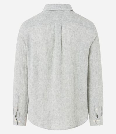 Camisa con Lino Cuello Inglés y Abotonado 9