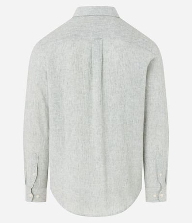 Camisa con Lino Cuello Inglés y Abotonado 7