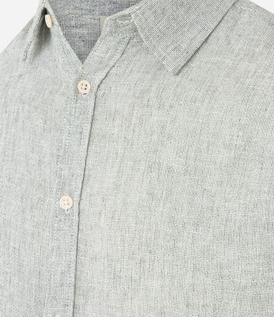 Camisa con Lino Cuello Inglés y Abotonado 8
