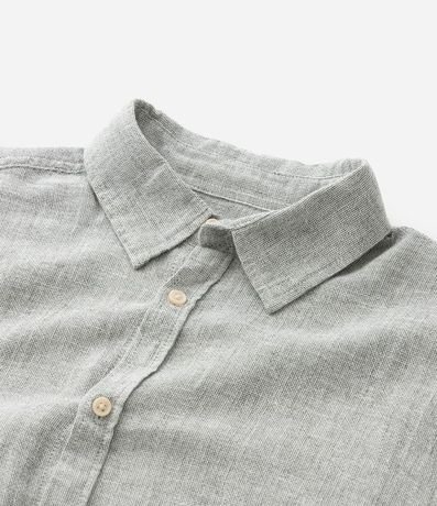 Camisa con Lino Cuello Inglés y Abotonado 10