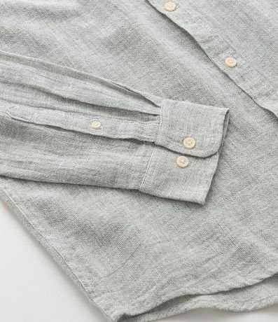 Camisa con Lino Cuello Inglés y Abotonado 12