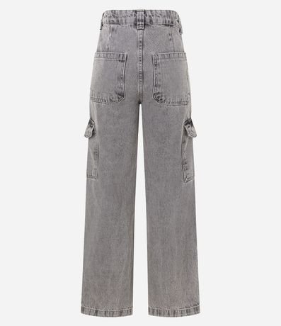 Pantalón Recto Comfort en Jeans con Bolsillos Cargo 8