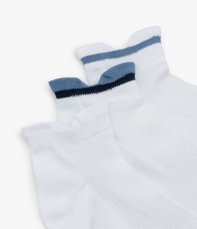 Kit 03 Medias Caña Corta Deportiva en Algodón con Recorte en el Puño 4