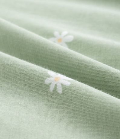 Vestido Infantil en Algodón con Estampa de Rayas y Flores -Talle 0 a 18 Meses 4