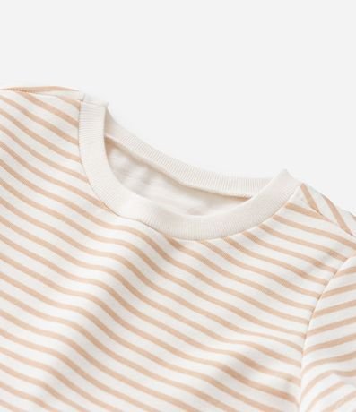 Vestido Infantil en Algodón con Estampa de Rayas y Flores -Talle 0 a 18 Meses 6