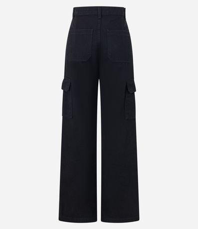 Pantalón Recto Comfort en Sarga con Bolsillos Cargo 2