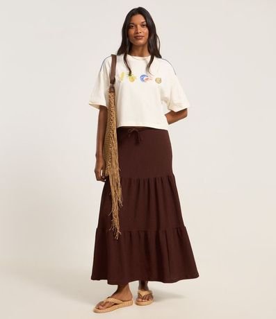 Remera Boxy en Algodón con Estampa Tropical 2