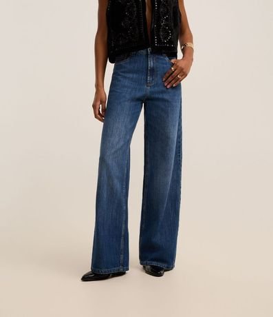 Pantalón Wide Leg en Jeans con Cintura Sastre 3