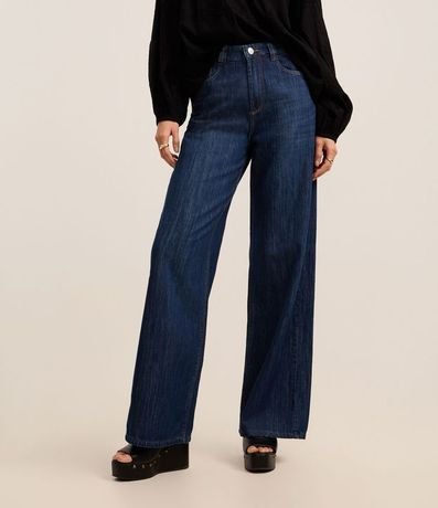 Pantalón Wide Leg en Jeans con Cintura Sastre 3