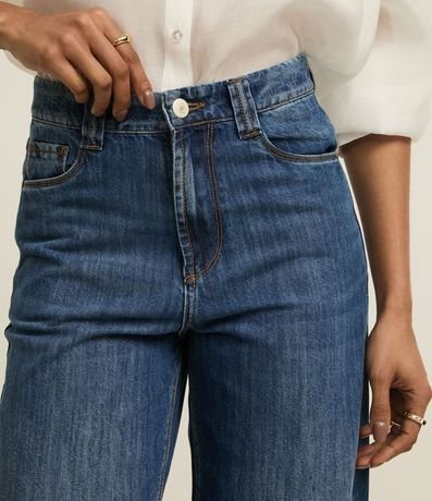 Pantalón Wide Leg en Jeans con Cintura Sastre 4