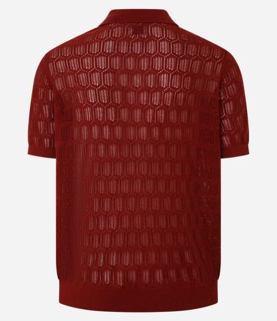 Camisa Polo Regular en Algodón Texturizada con Cuello en V 8