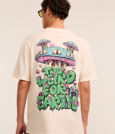 Remera Relaxed en Algodón con Estampa de Pulpo y Letras 3